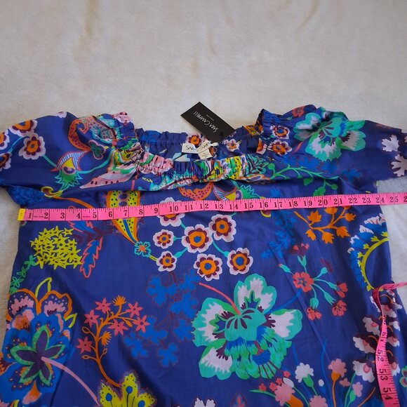 Sara Campbell NWT Women's Size XL Blue Liberty Garden Print Peasant Top - Picture 12 of 13